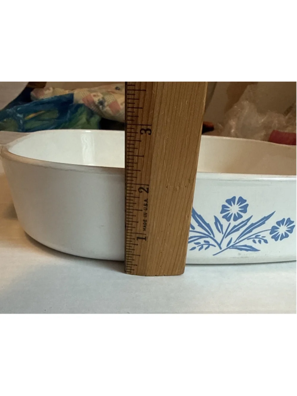 Vintage Corning Ware 10 X 10 Blue Cornflower A-10-B No Lid, Clean